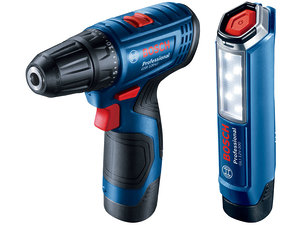 Аккумуляторный шуруповёрт Bosch GSR 120-Li + фонарь GLI 12V-300 (06019G8004)