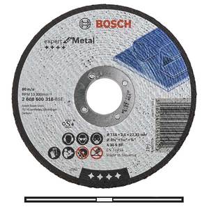 Круг отрезной по металлу Bosch, 115 х 2,5 мм (2608600318)