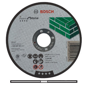 Отрезной круг по камню, Bosch 125 x 2,5 мм (2608600385)