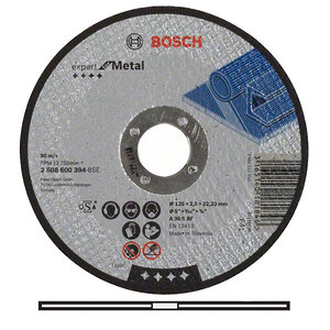 Круг отрезной по металлу Bosch, 125 х 2,5 мм (2608600394)