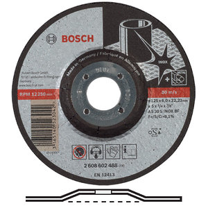 Обдирочный круг по нержавеющей стали, Bosch 125 x 6,0 мм (2608602488)